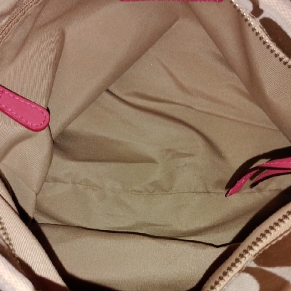 Coach Crossbody Pink and Tan - Picture 4 of 5
